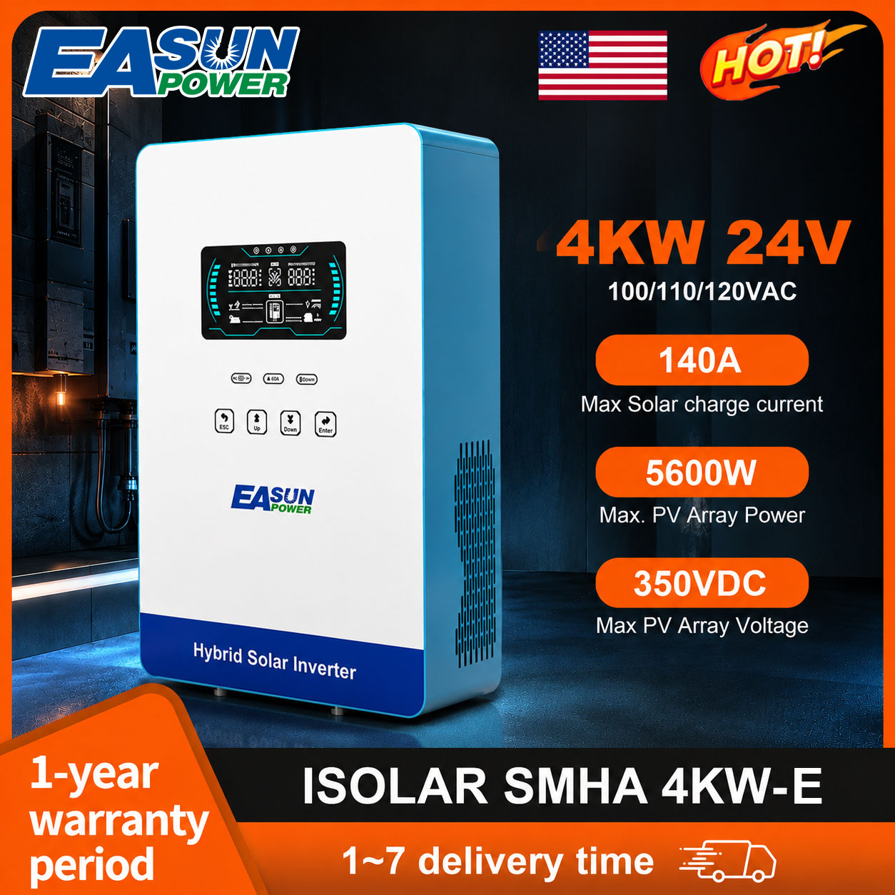 EASUN POWER 4KW 120V Inwerter  – Grid Tie Inverter Limiter 2000W recenzja i cena