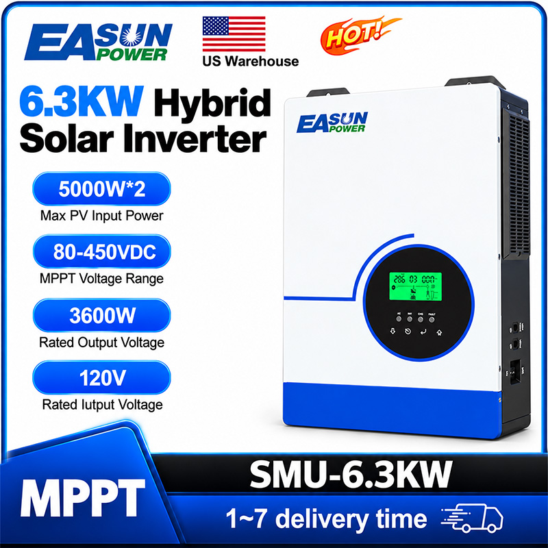EASUN POWER 6300W – hybrydowy  – Grid Tie Inverter Limiter 2000W recenzja i cena