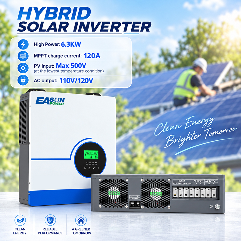 EASUN POWER 6300W – hybrydowy  – Grid Tie Inverter Limiter 2000W recenzja i cena